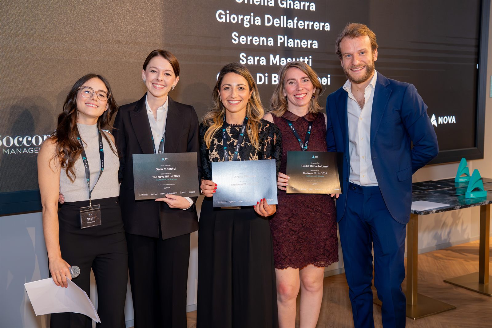 Winners of the Nova 111 List at the 2026 gala in Milan