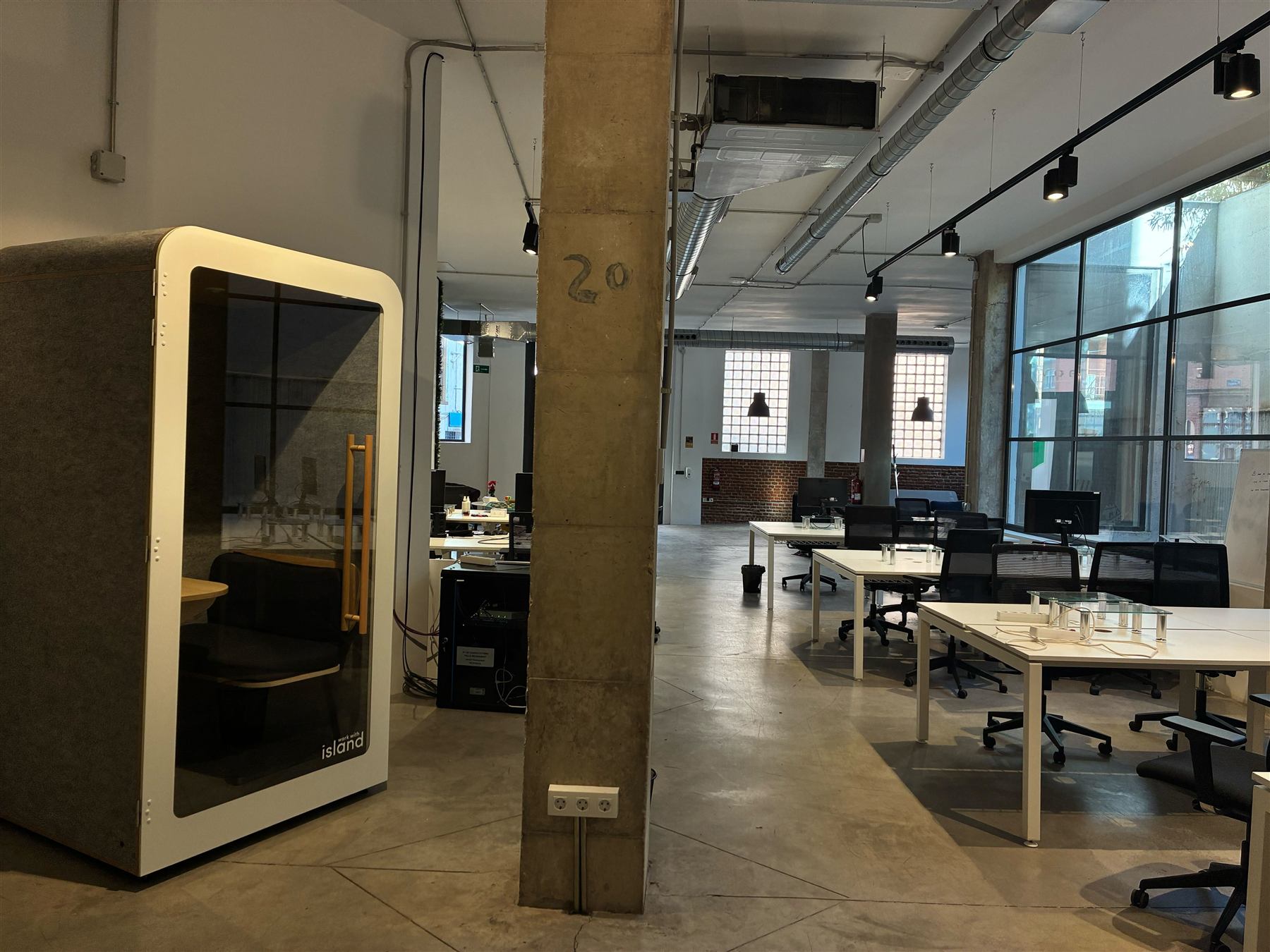 The Nova House phone booth and workspace