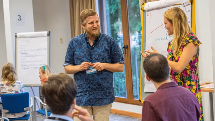 A mentor running a workshop for Nova members